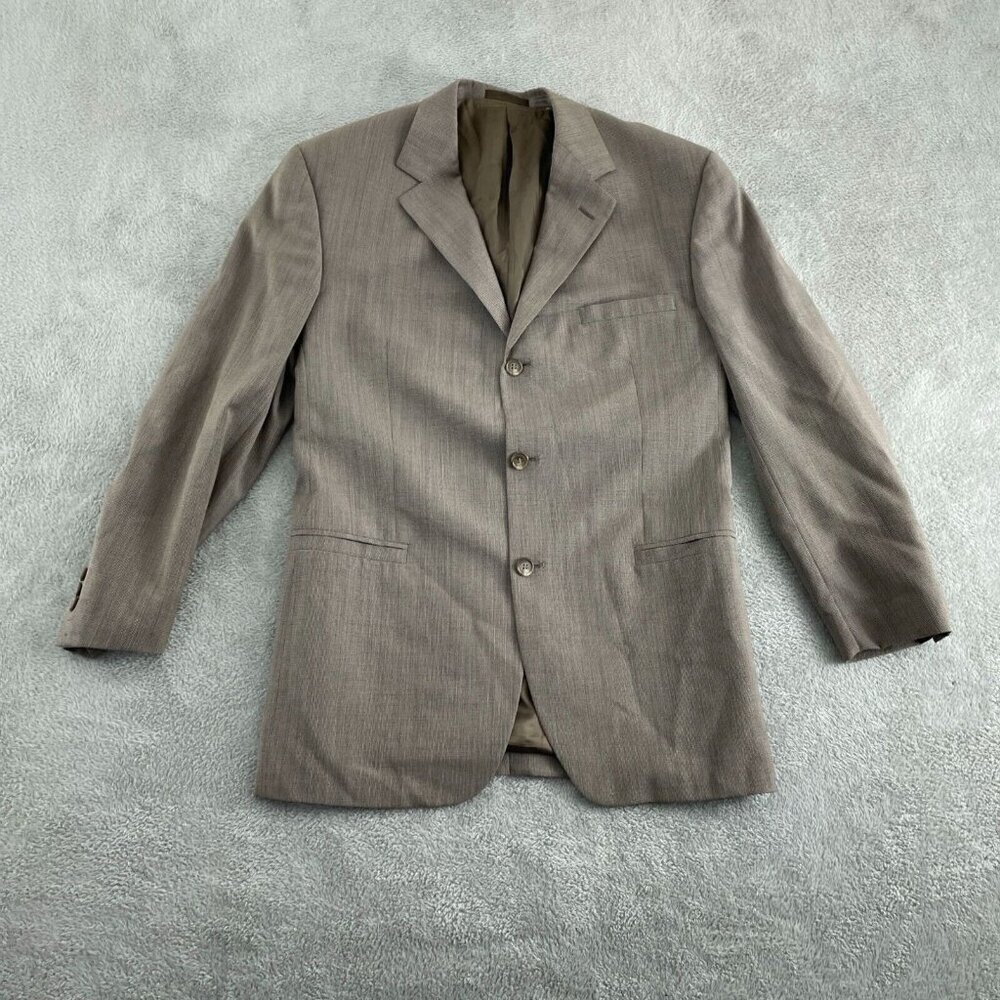 V2 By Versace Mens Blazer 40L Gray Wool Blend Classic Fit Two-Button 4742